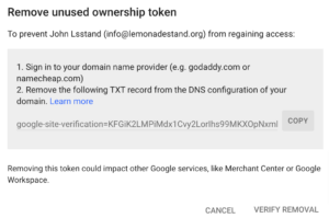 Remove unused ownership token example